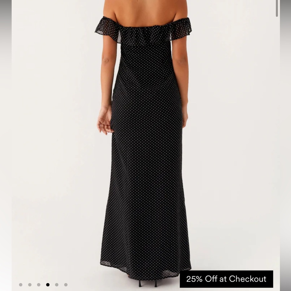 Peppermayo Black and White Polka Dot Maxi Dress